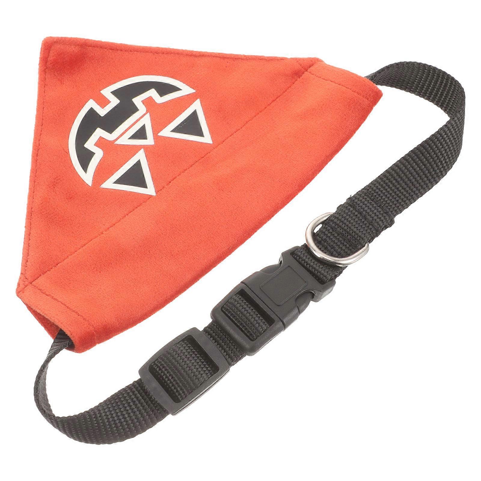 Glow In The Dark Decorative Kitten Bandana Triangle Shaped Bandana For Dogs Cats And Rabbits Made Of Lint In Orange 1Pcs