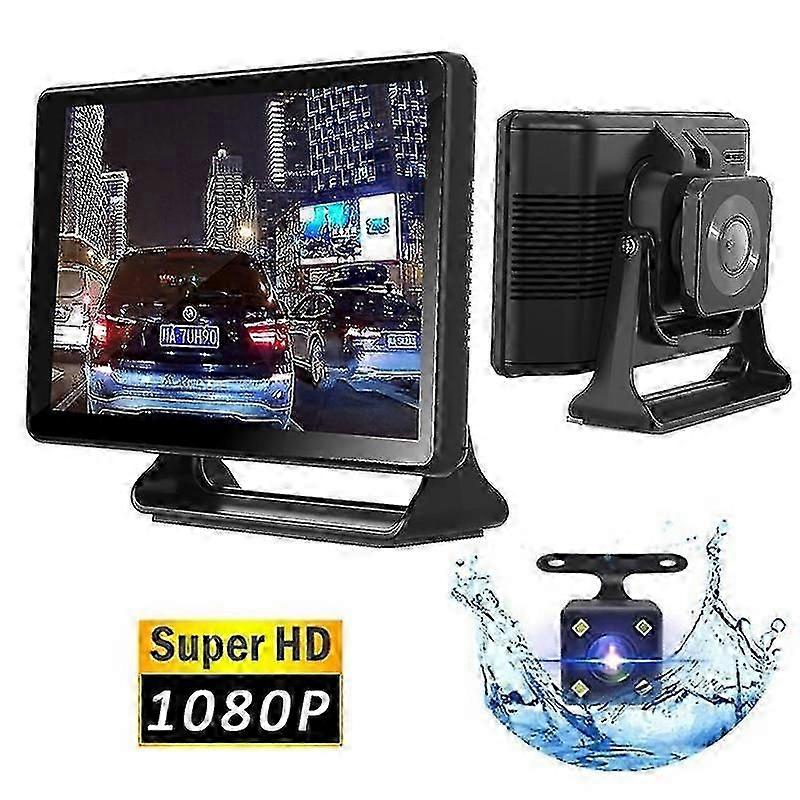 720p/1080p Car Dvr Camera 5 Inch Ips Driving Recorder Dual Recording Dashcam G-sensor Night Vision Loop Recording With Reversing Camera Hr