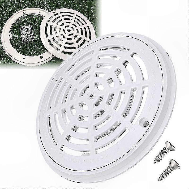 8" Pool Main Drain Cover Replacement with Screws for Swimming Pools