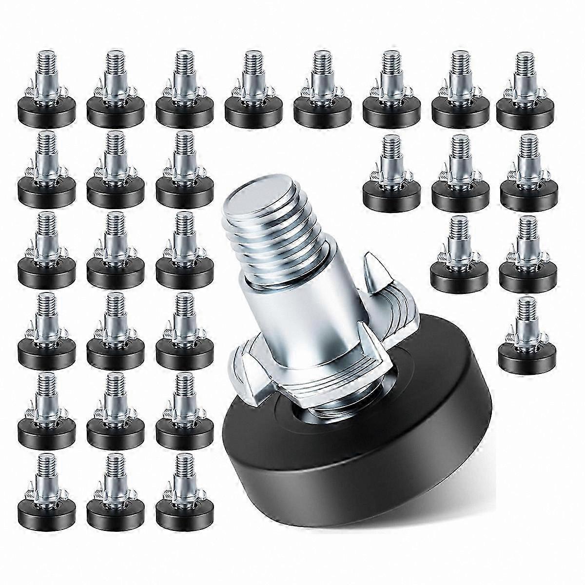 Black Adjustable Furniture Feet with Leveling Pads for Stability and Support