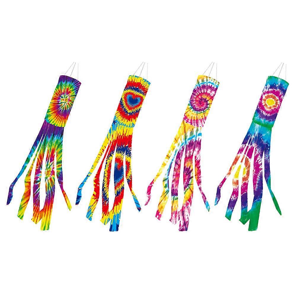 Here's a polished and professional product description based on the title you provided:
**4pcs Tie Dye Festival Windsock Flags – Colorful Outdoor