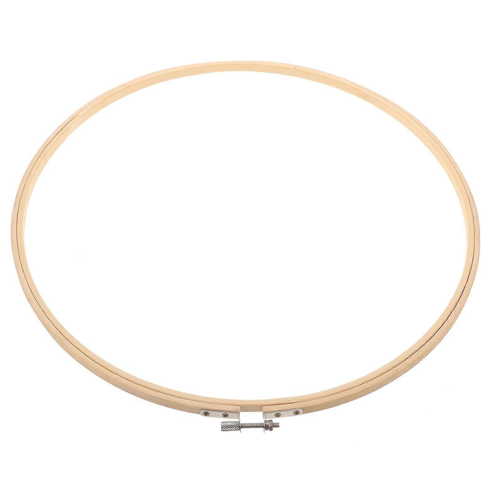 1 cadre circulaire en bambou de 36 cm pour broderie, outil manuel de couture traditionnel chinois pour bricolage, point de croix