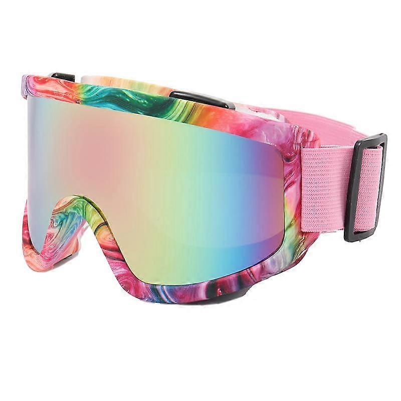 Bike Motocross Goggles, AntiFog Ski Goggles, Winter Snowboard Goggles (Color: ZZ Pink)