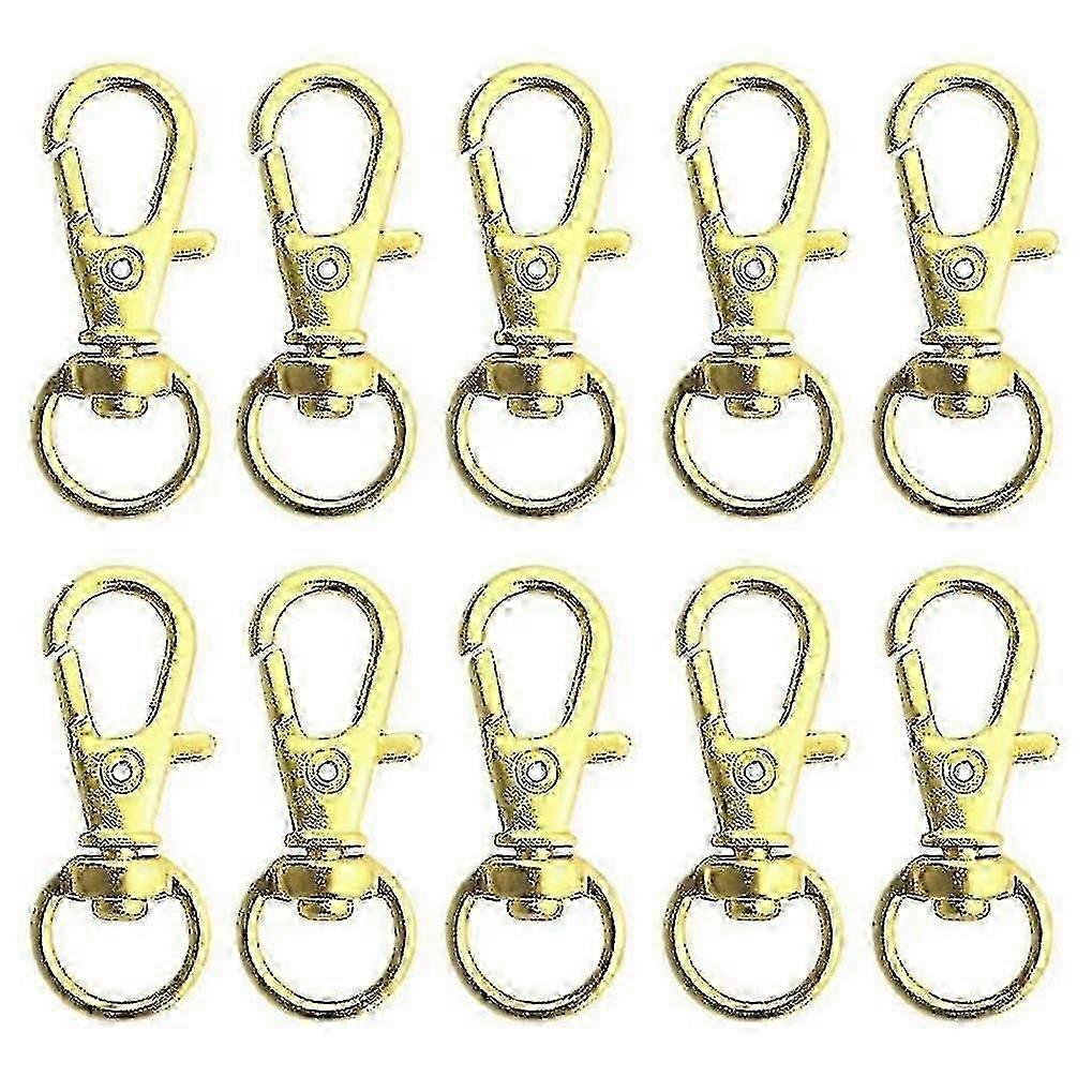 Swivel Clasps Lanyard Snap Hook (50 Pcs), Metal Lobster Claw Clasp Gold - Intended for Use with Various Brands