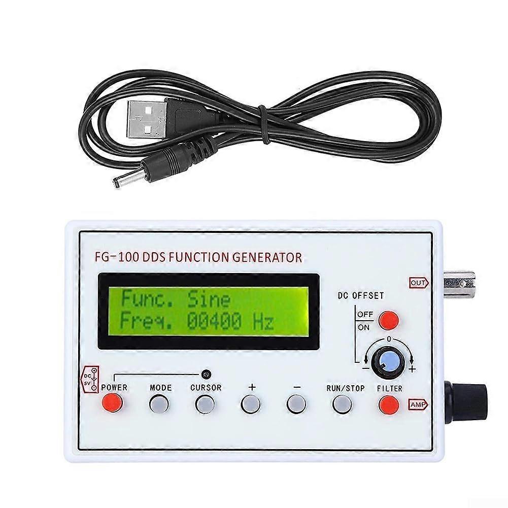 FG100 DDS Signal Generator Portable With Multiple Waveforms 1 Hz To 500 kHz Frequency Range