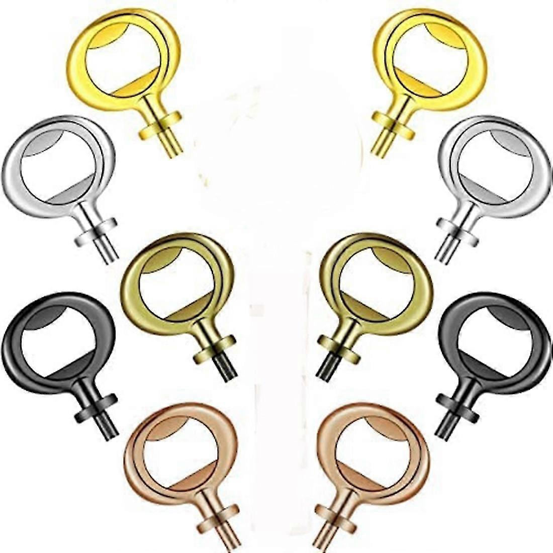 10 Pieces Bottle Opener Inserts Kit Bottle Opener Hardware Insert Beer Opener for Wedding DIY Craft