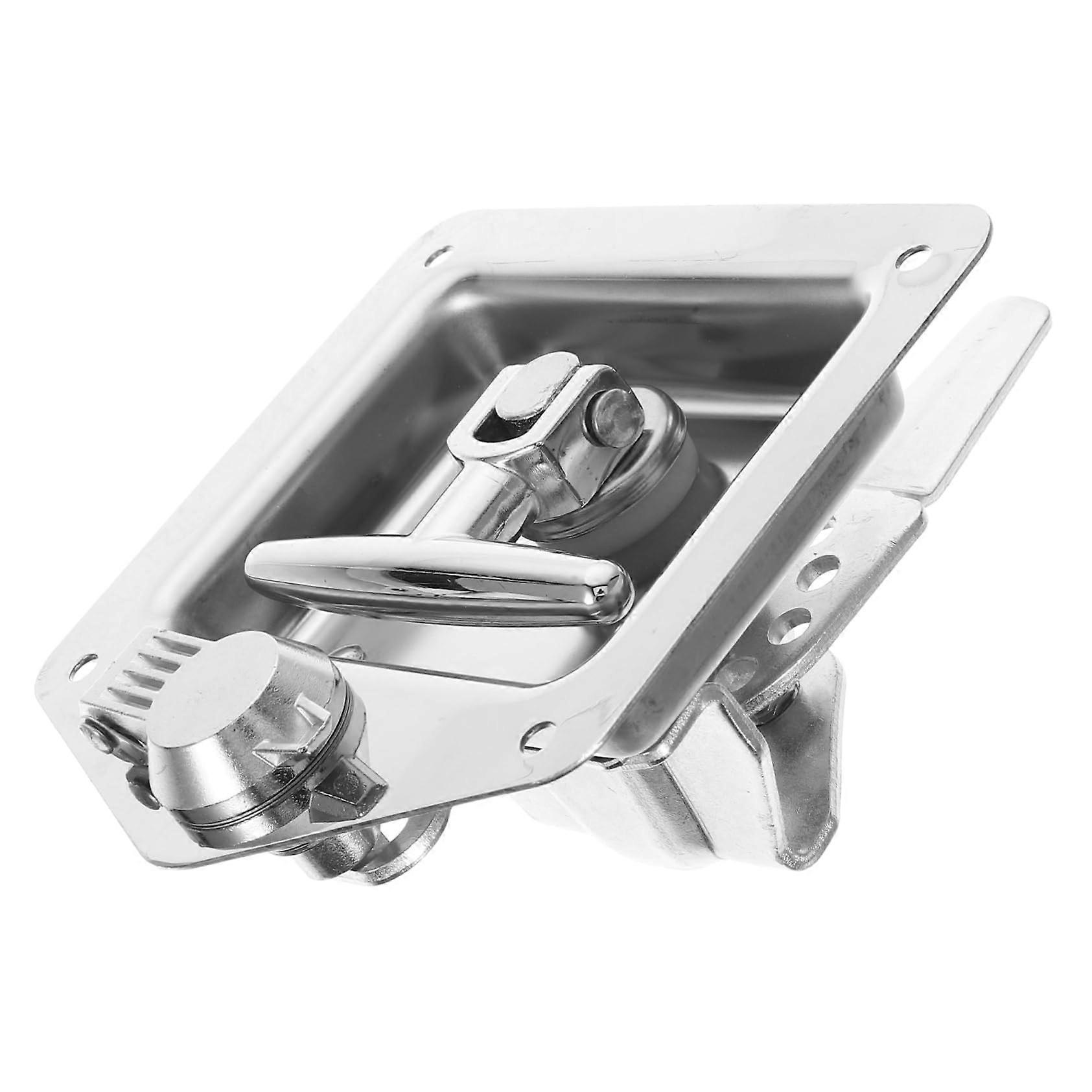 T-Shaped Box Lock with Zinc Alloy Cover, Durable Paddle Lock for ATV UTV Tool Box, Corrosion Resistant Key Installation