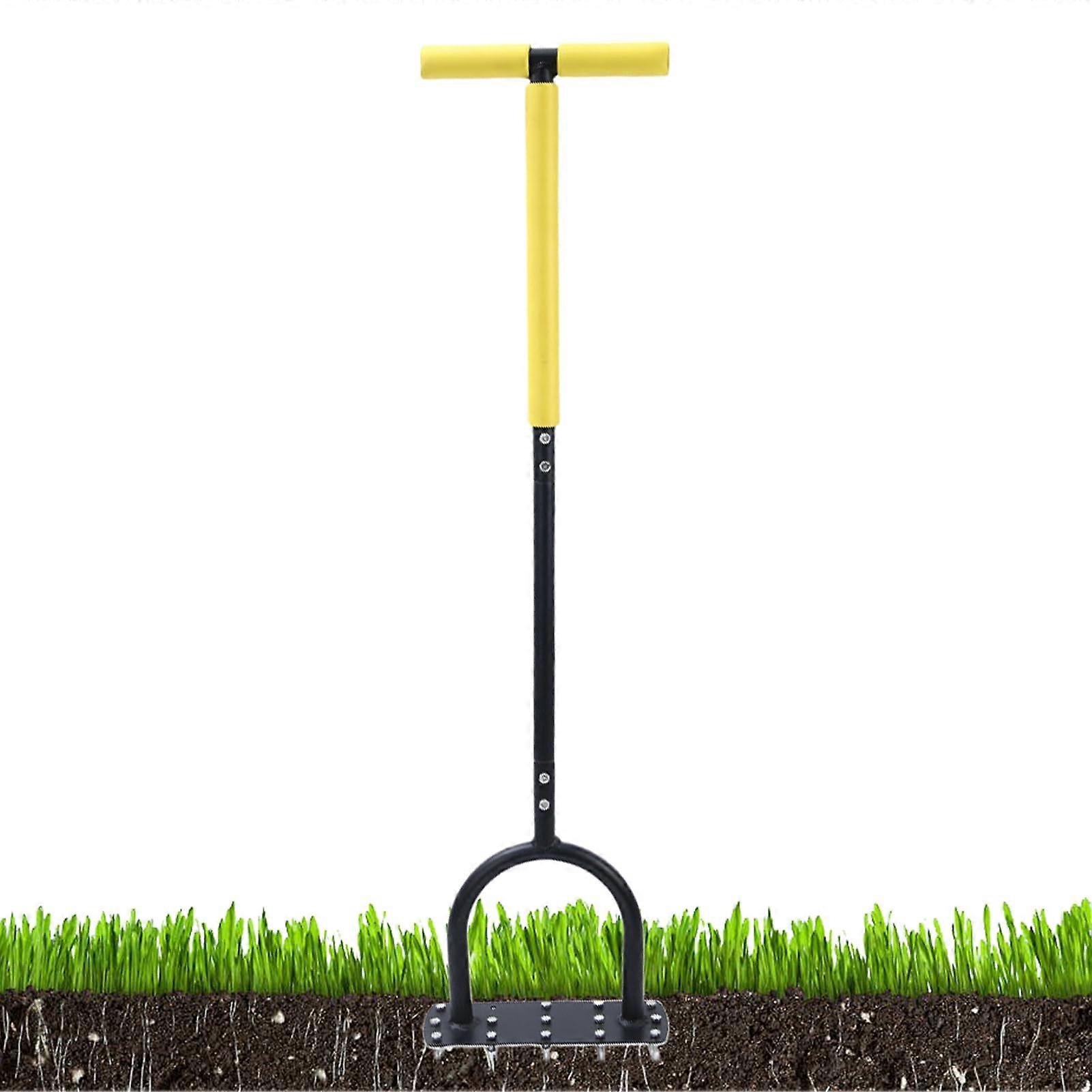 Lawn Aerator Dethatching Soil Aeration for Lawns Garden Aerator with Wide Step Area for Landscaping, Agriculture, and Soil Cultivation