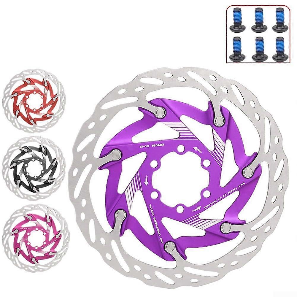 Stable 160mm Bike Disc Brake For Rotor with 6 Bolts for Dependable Braking Performance (Black)