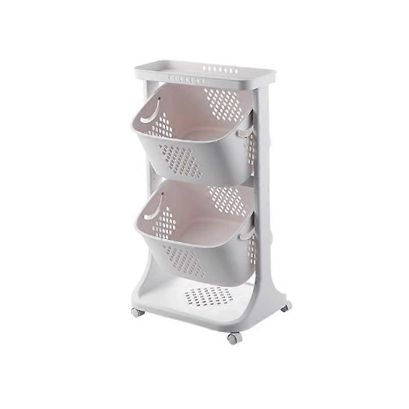 Pantry Cabinet Kitchen Storage Container Floortoceiling Multifunction Rack (2 floors)