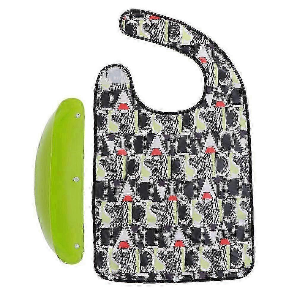 Große wasserdichte, waschbare Lätzchen für Erwachsene zum Essen - Wiederverwendbare Esshilfe für Erwachsene