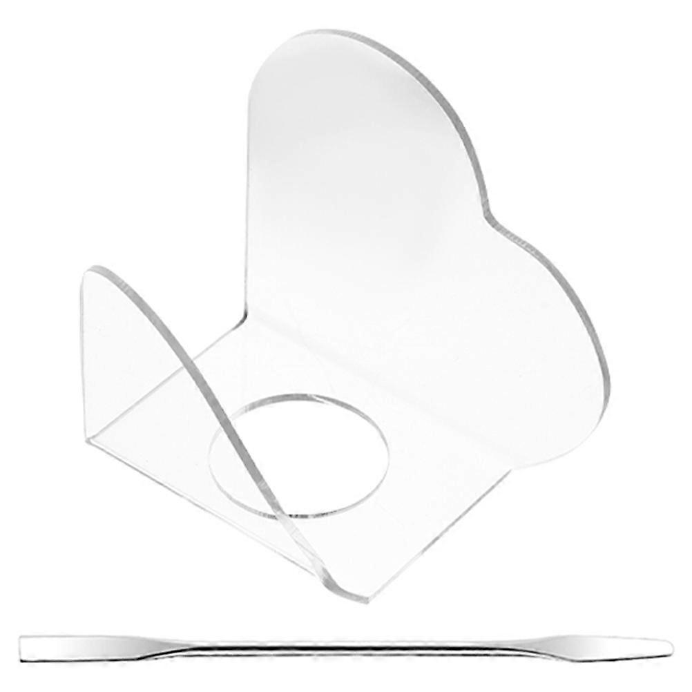 Heart Shaped Acrylic Makeup Mixing Palette Set with Spatulas – Lightweight Foundation Blending Plate for Artists and Beauty Enthusiasts, Portable and