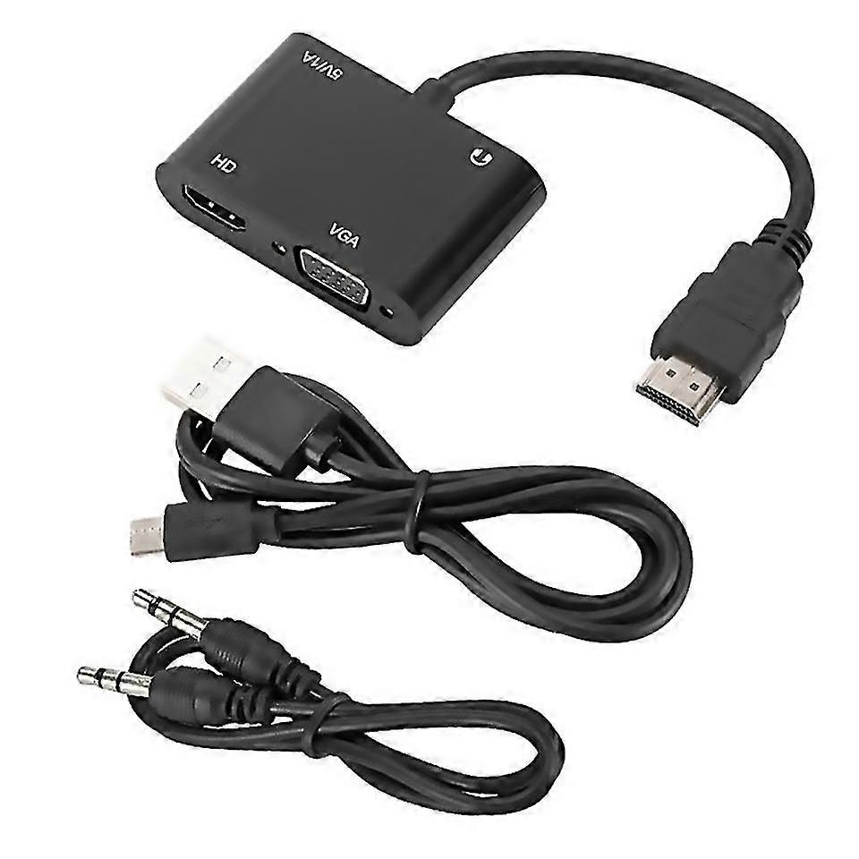 For 1080p 1 In 1 Out Hd To Vga Hd To Tv Adapter For Hd Connecting