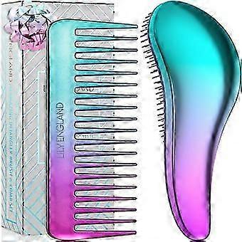 Hair Brush without pulling - brush and comb set to detangle