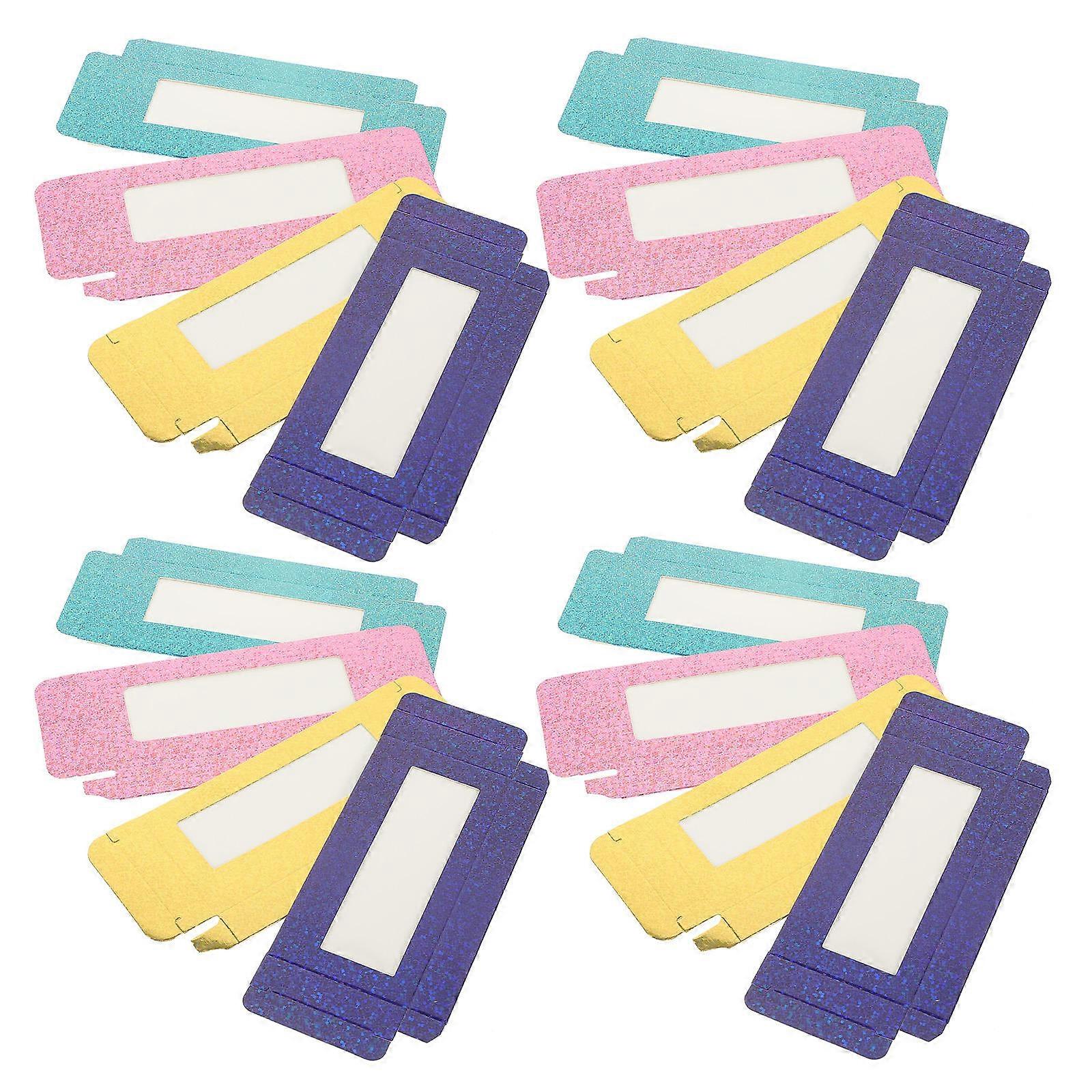 20pcs False Lash Holders Visible Storage Boxes Empty Eyelash Containers