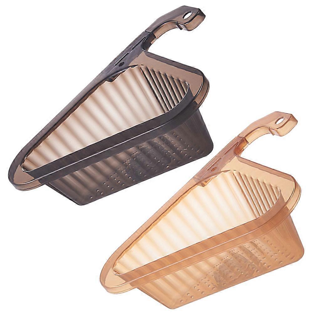 Drain Basket Sink Triangle Basket for Home 2Pcs Corner Sink Strainer Set