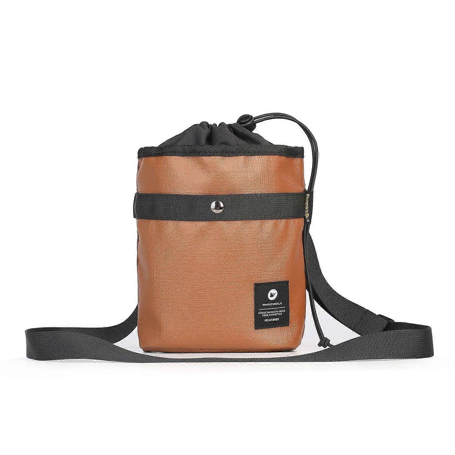 Small Handlebar Bag for Bike - Multifunctional Mini Shoulder Pack Cycling Accessory Pocket(Brown)