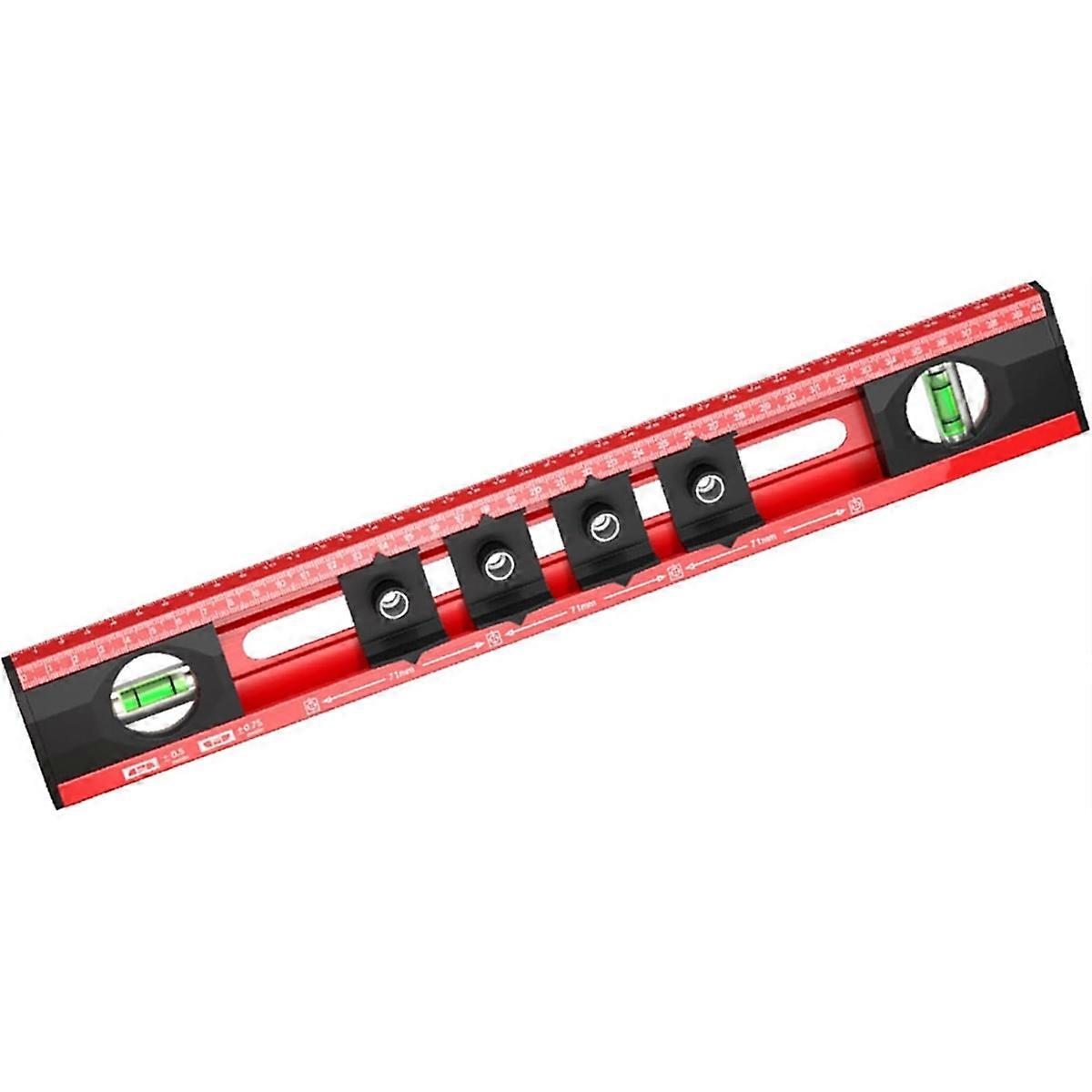 Electrician Levels Used to Locate the Photo Frame, Measure the Levels, Draw Lines Accurately and Measure the Length