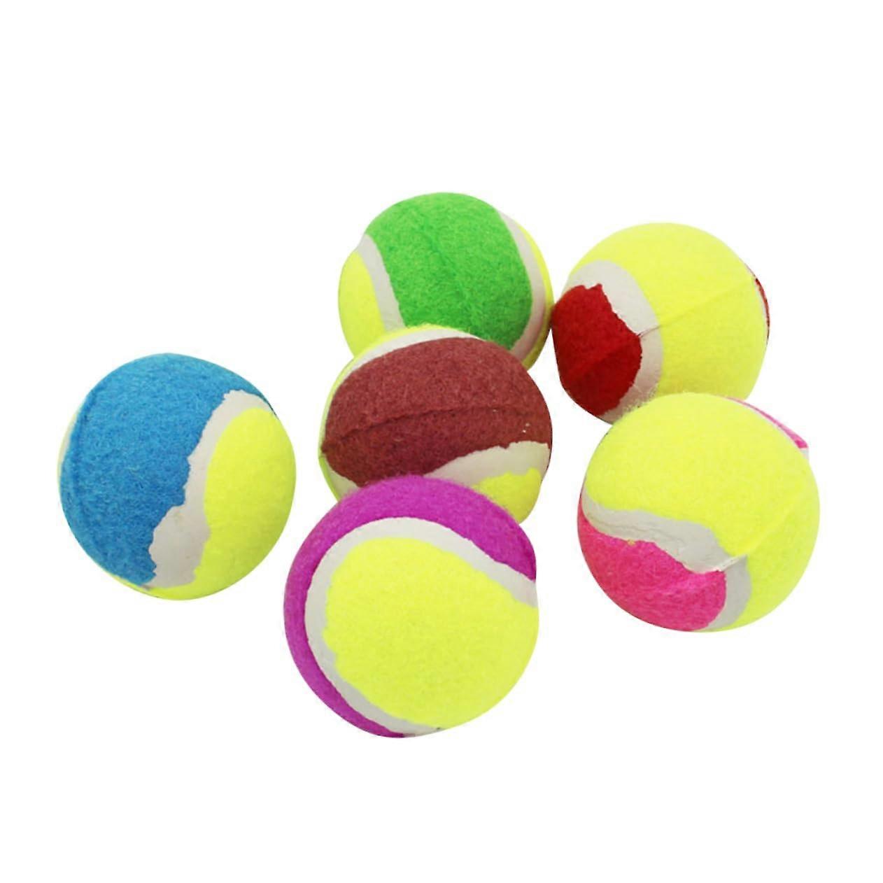Interactive Dog Balls Durable Rubber 6 Pack For Small Medium And Large Dogs For Fetch And Training Assorted Styles