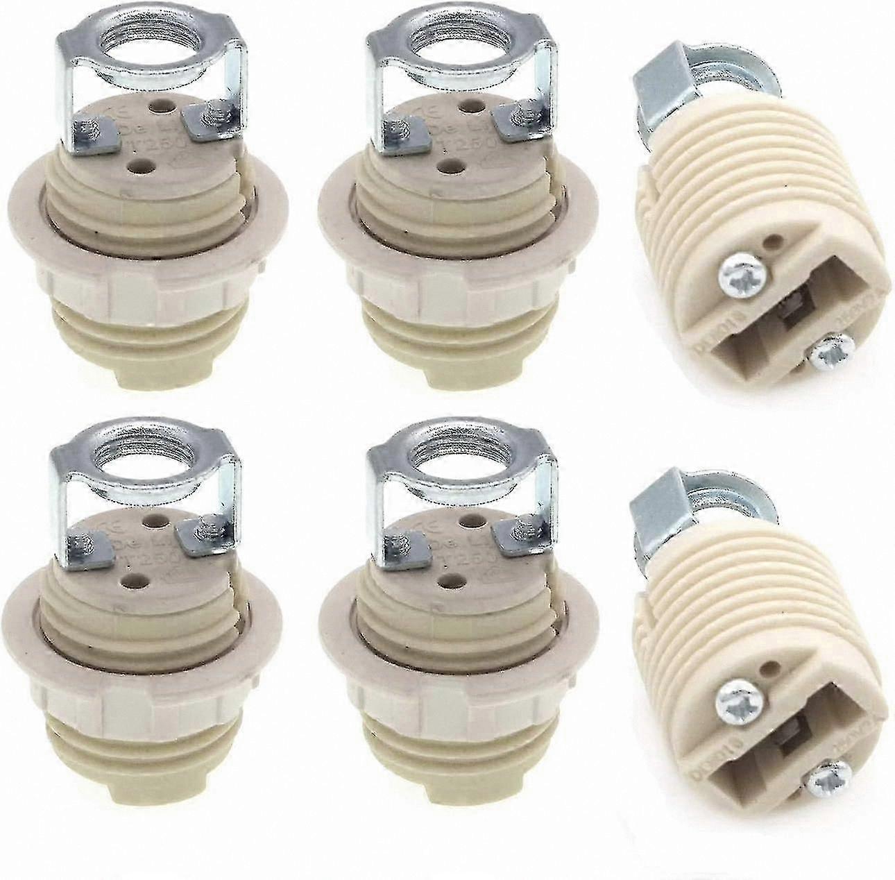 Ceramic G9 Lamp Holder with Bracket, Threaded Halogen Socket for Lighting Fixtures