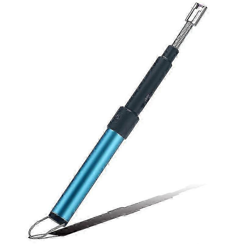 2025 70cm Bbq Candle Usb Lighter Length Adjustable Rechargeable Kitchen Windproof Cigarette Lighter Plasma Pulse Power Arc(silver)