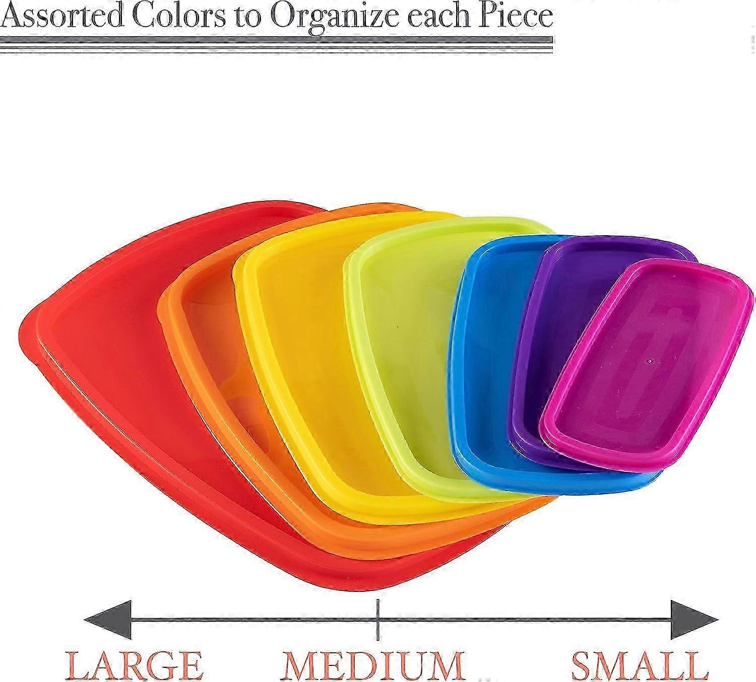 14 Piece Food Storage Container Set Nested Stackable BPA Free Dishwasher Safe Freezer Safe for Kitchen Storage 7 Sizes 2025