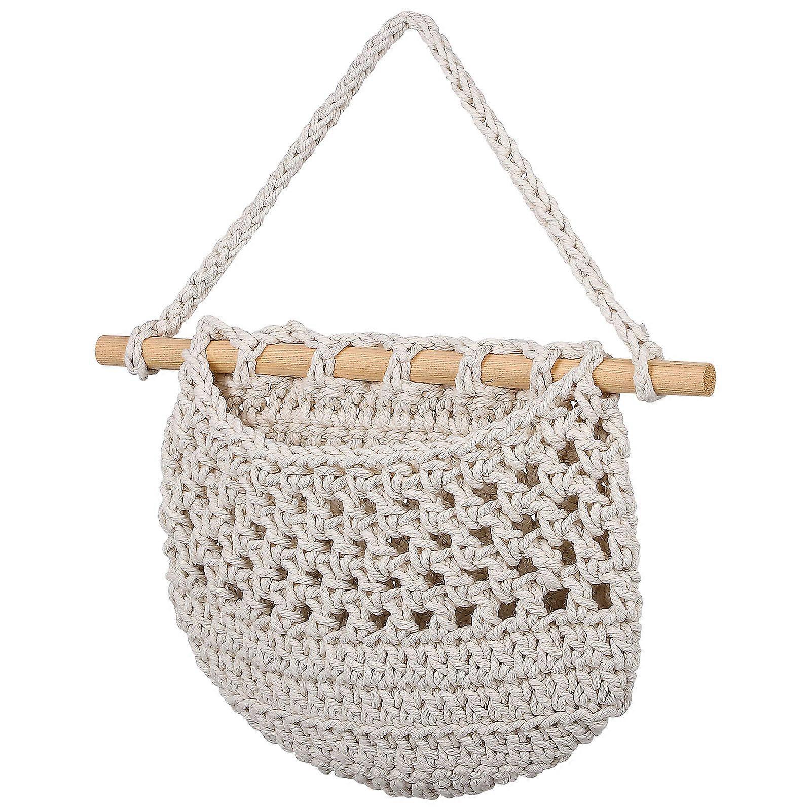 Fruit Net Bag Cotton Hanging Basket for Storage 4Pcs Kitchen Use