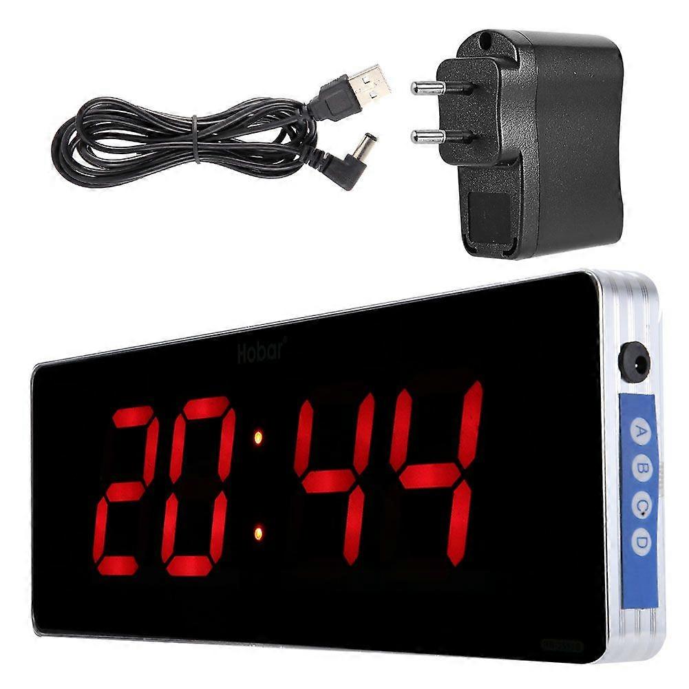 Digital LED Clock Aluminum Alloy Wall Clocks for Office Bedroom (Hour+Minute)