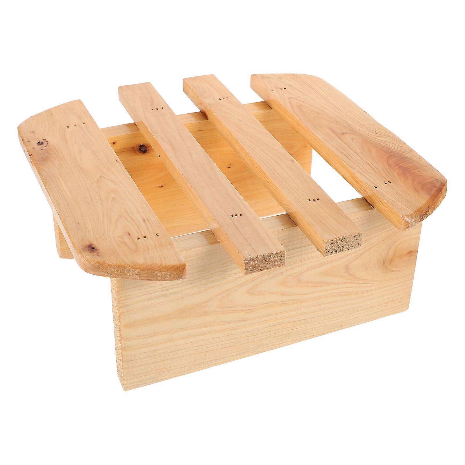 Wooden Foot Stool for Foot Relaxation Comfortable Sauna Companion
