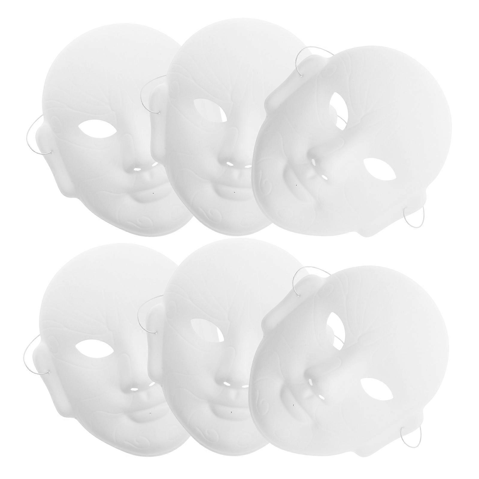 White DIY Mask Paper Masks for Painting 12Pcs Unpainted Masquerade Masks