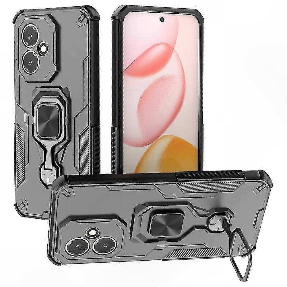 Rotatable Ring Kickstand Case for Honor 400 5G Global, Shockproof PC + TPU Phone Cover with Stand Function