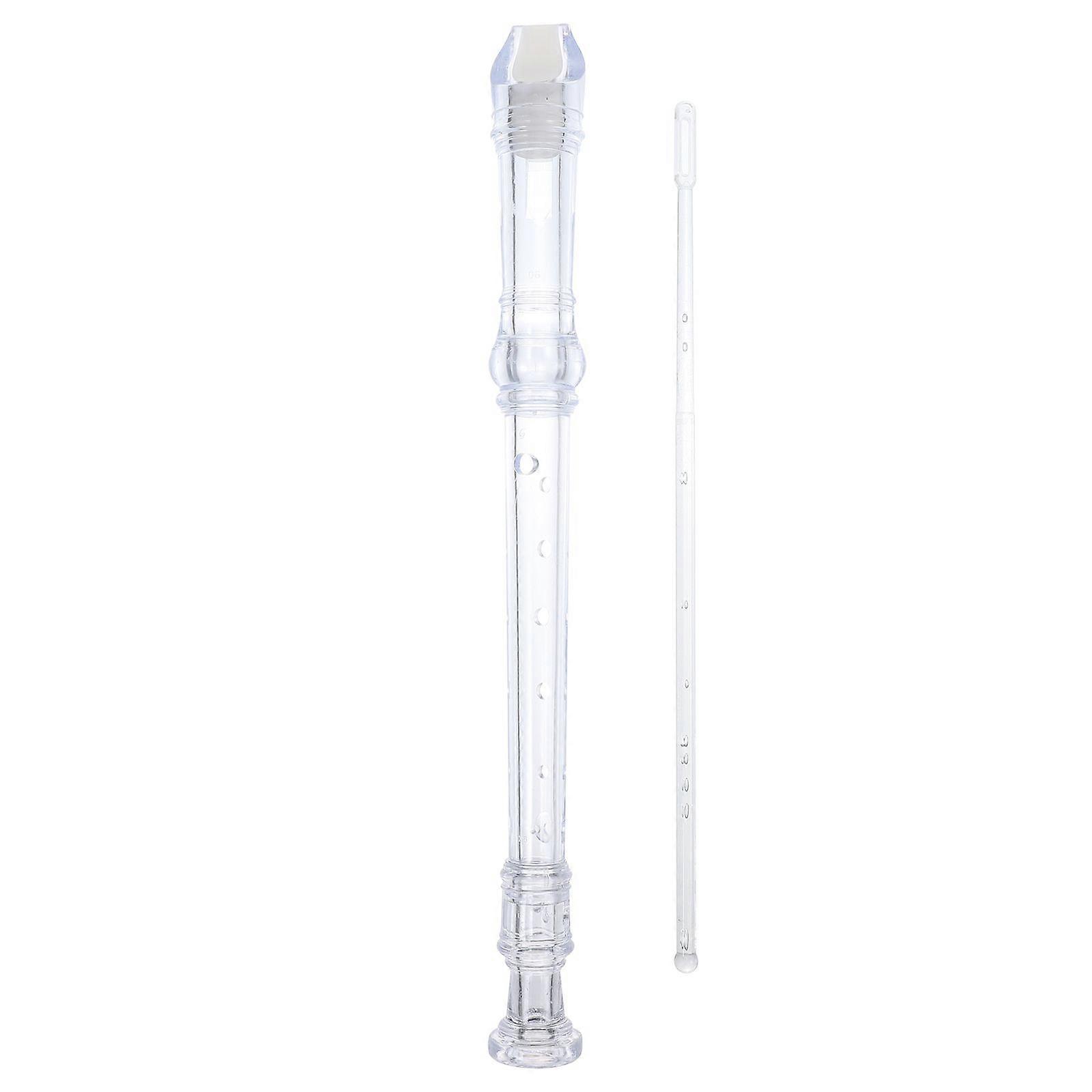8 Hole Recorder Instrument G Key Traditional Flute with Cleaning Rod Manual