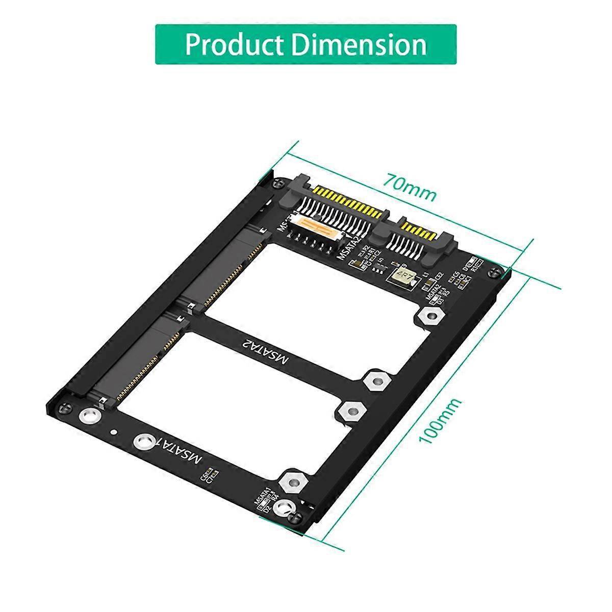 Dual Msata SSD to 2.5Inch III with Frame Bracket