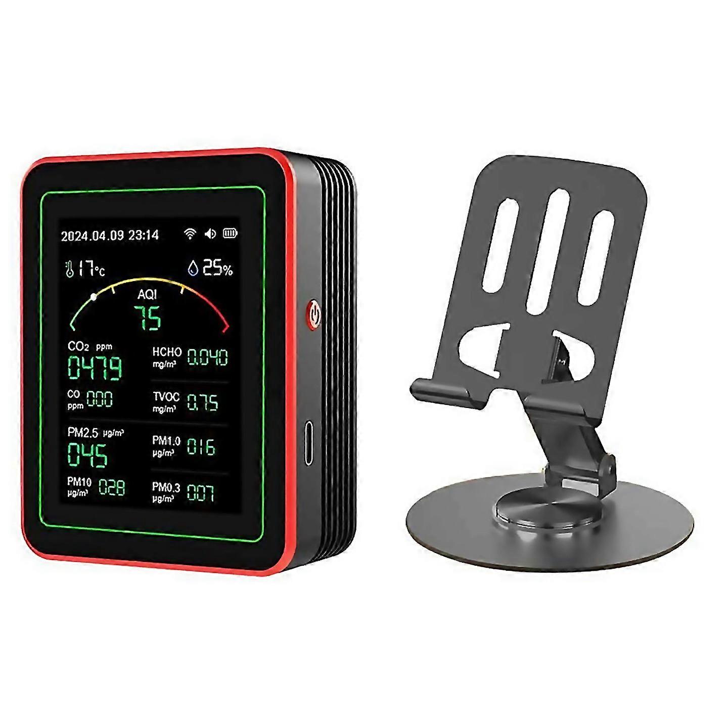 For Tuya Wifi 15 In 1 Air Quality Detector Household Portable Aqi Pm03 Pm10 Pm25 Pm10 Co