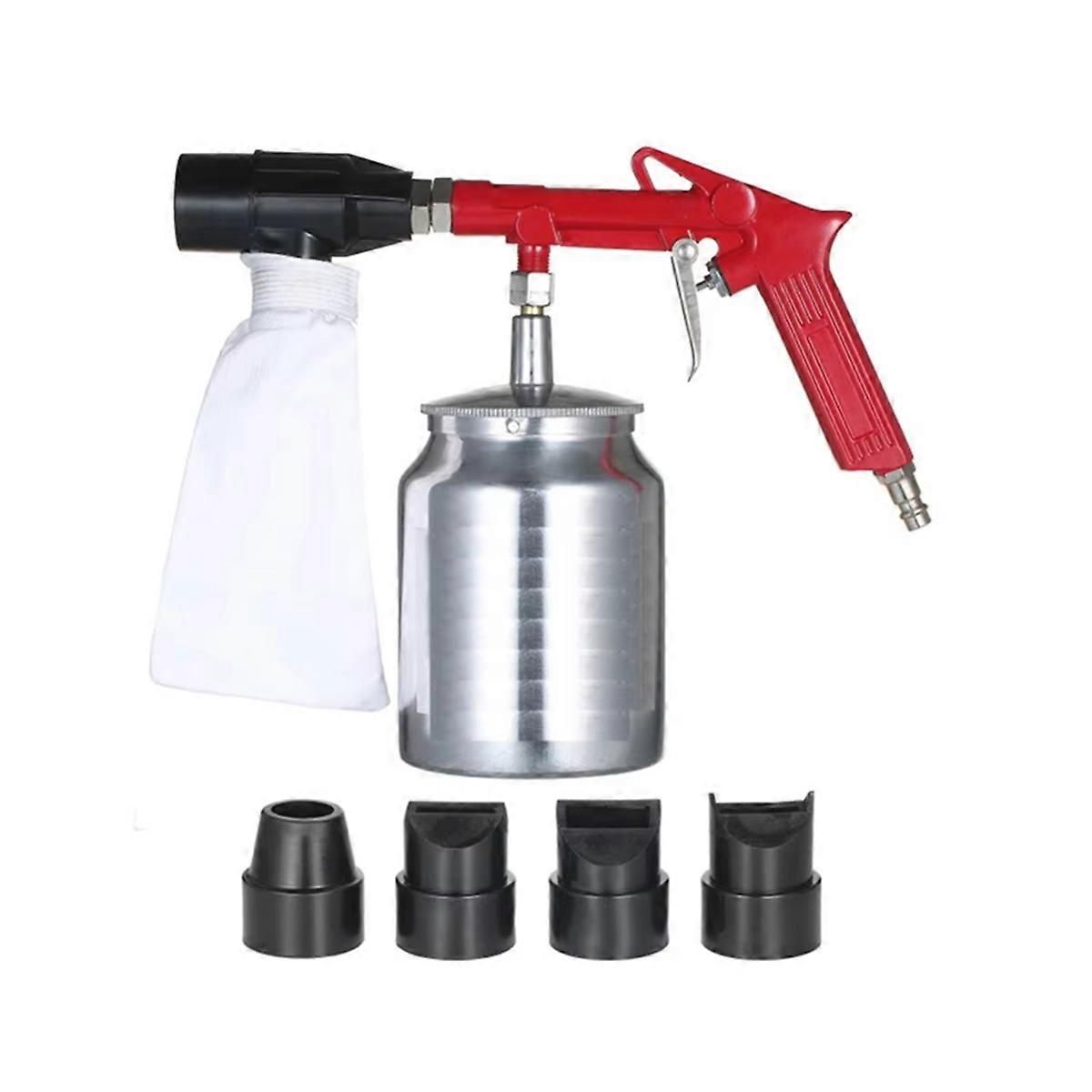 Handheld Pneumatic Sandblaster Sandblasting SprayGun with Nozzles Anti-Rust Sand Blasting Power Too