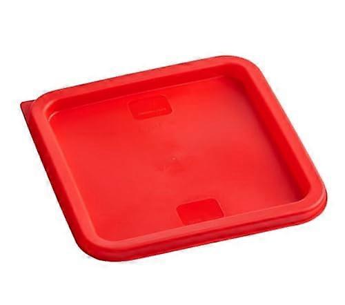 Soro Essentials Polyethylene Square Lid Compatible with 6 & 8 qt. Red - Stackable Kitchen Storage Container for Pantry, Fridge Organization