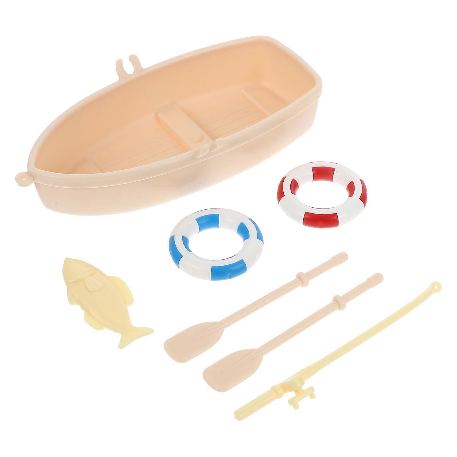 Miniature Boat Toy for Swimming Use in 1Set Multi Plastic Model