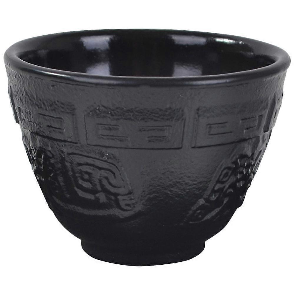 Mini Iron Tea Cup Set 2Pcs For Office Use And Tea Ceremony Black Teaware