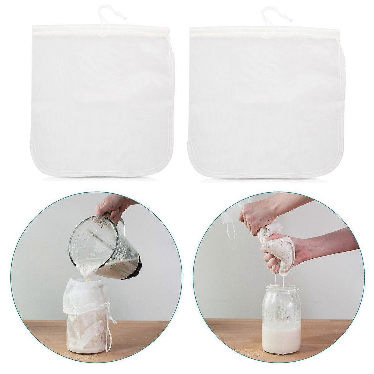 Filtering 6 Pcs Reusable Nylon Fine Mesh Strainer Bag For Home Users 23x30cm Perfect For Milk Filtering And Homemade Drinks