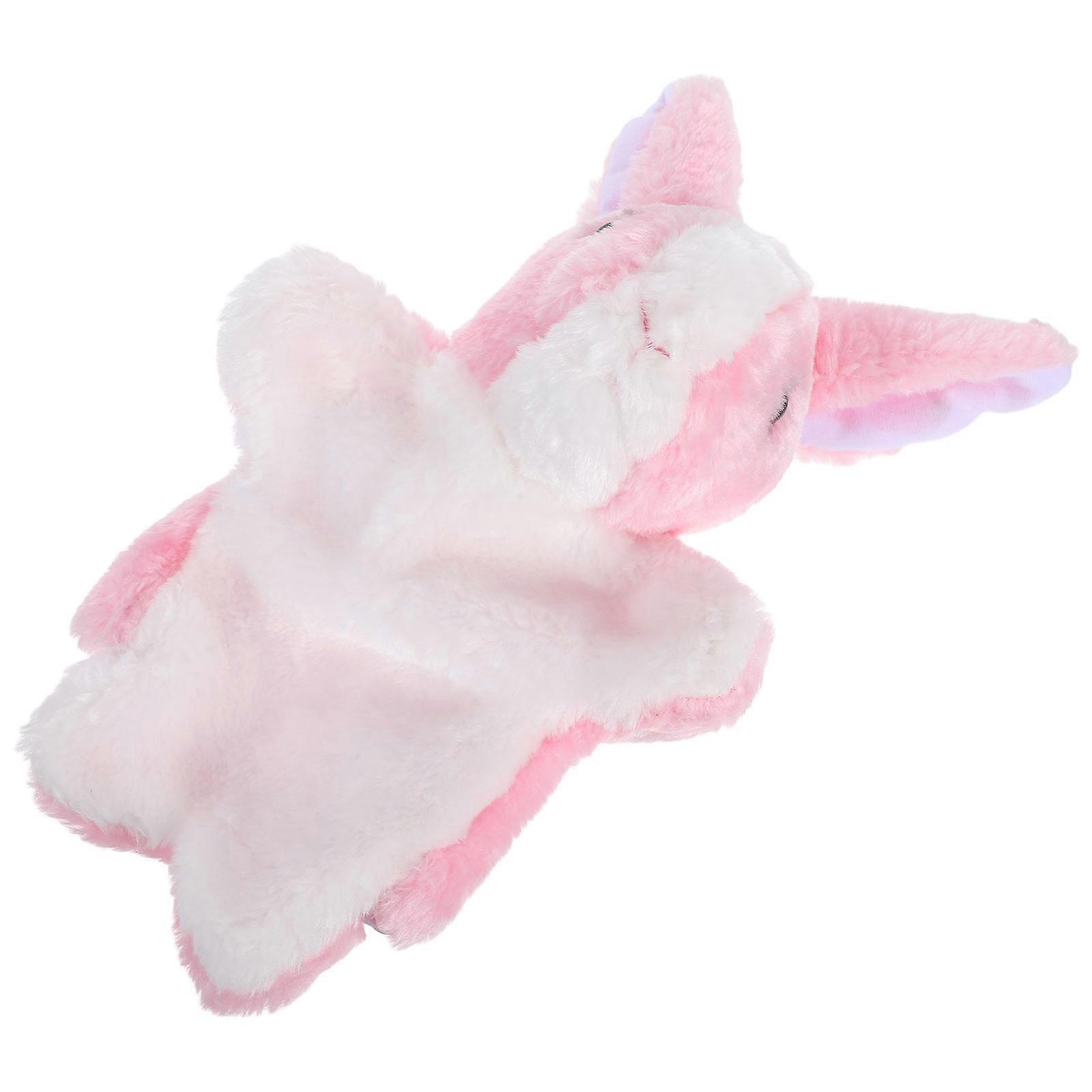 Stuffed Puppet Plush Rabbit Hand Toy 1Pcs for Kids Role Play and Storytelling