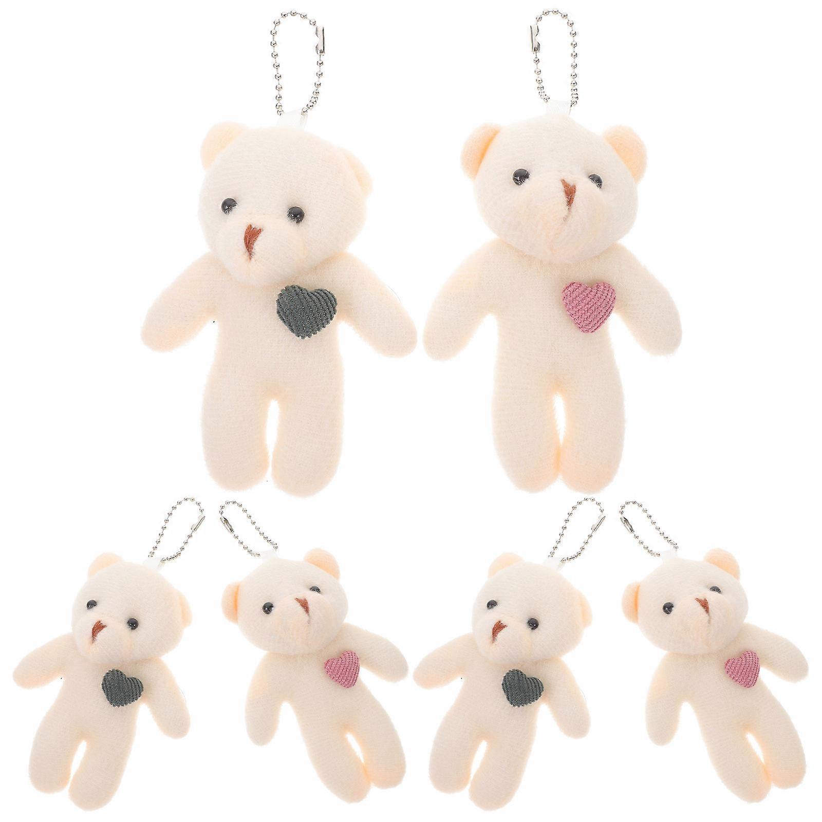 Bag Hanging Pendant Plush Bear Stuffed Bear Keychain Set with 12Pcs