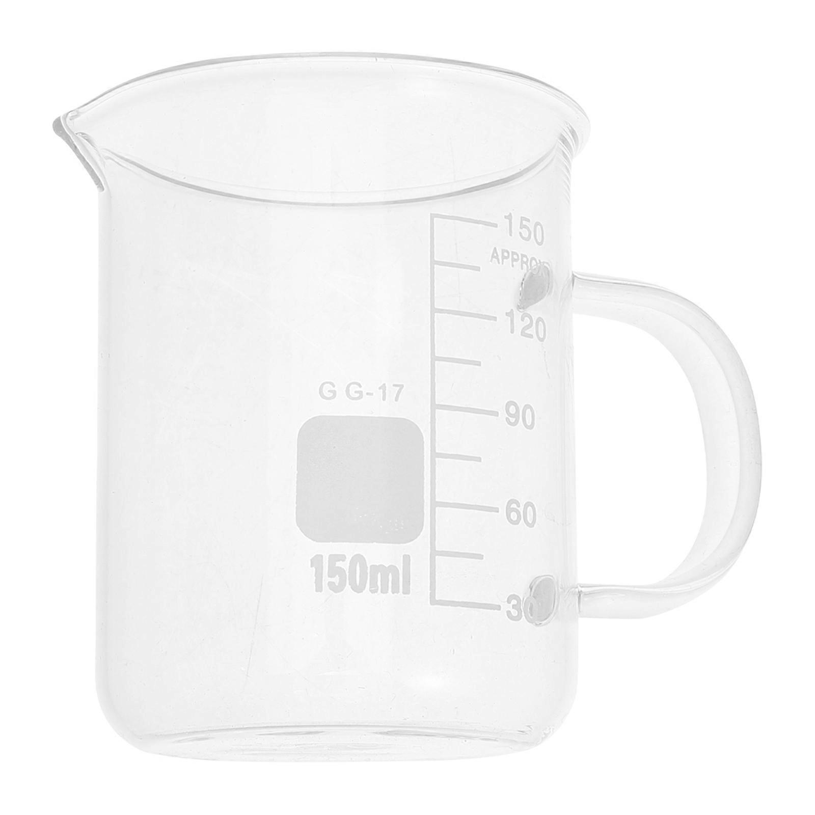 Science Mug Glass Beaker with Handle for Storage 150ml