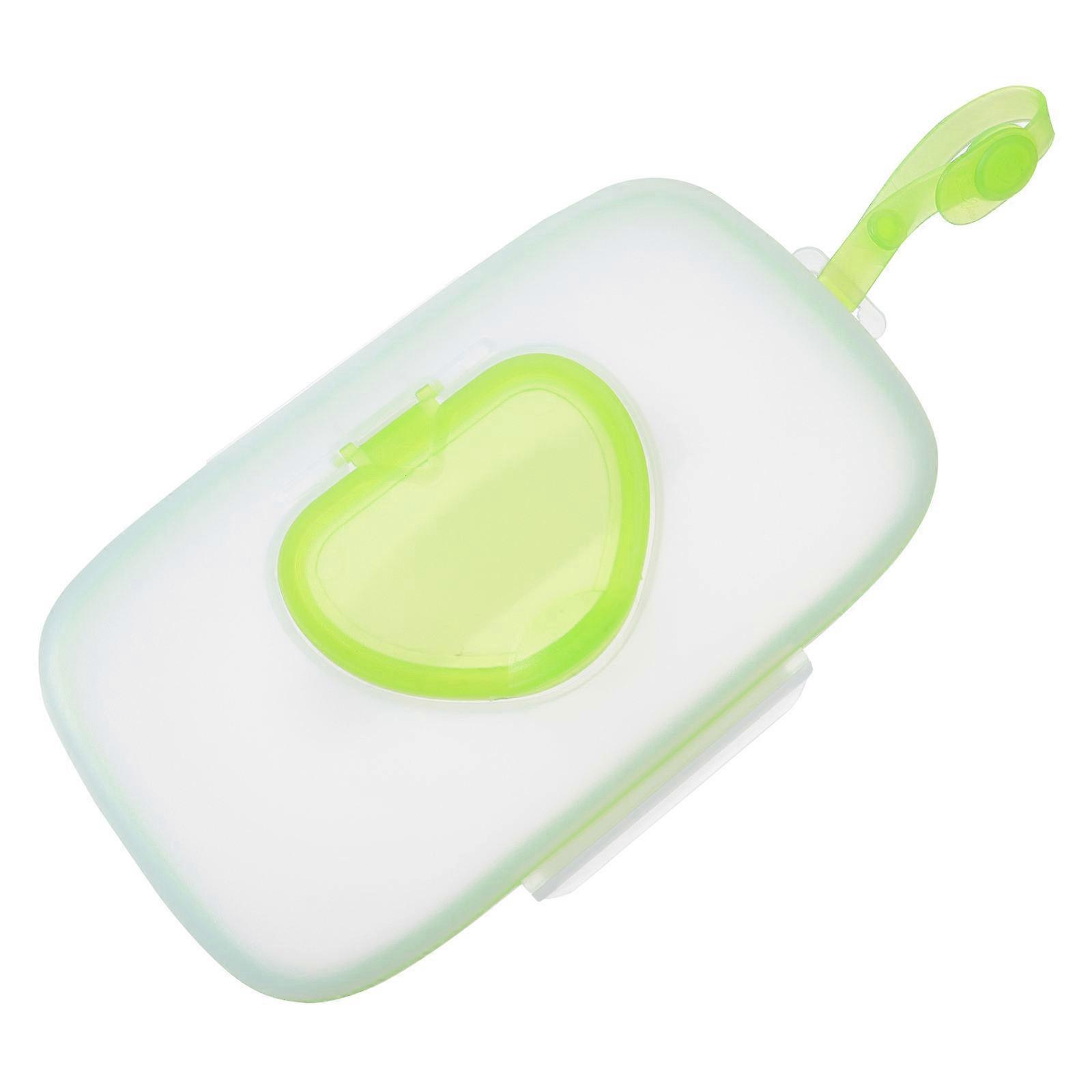 Portable Wet Tissue Case for Storage Use 2Pcs Baby Wipes Box Green Hanging