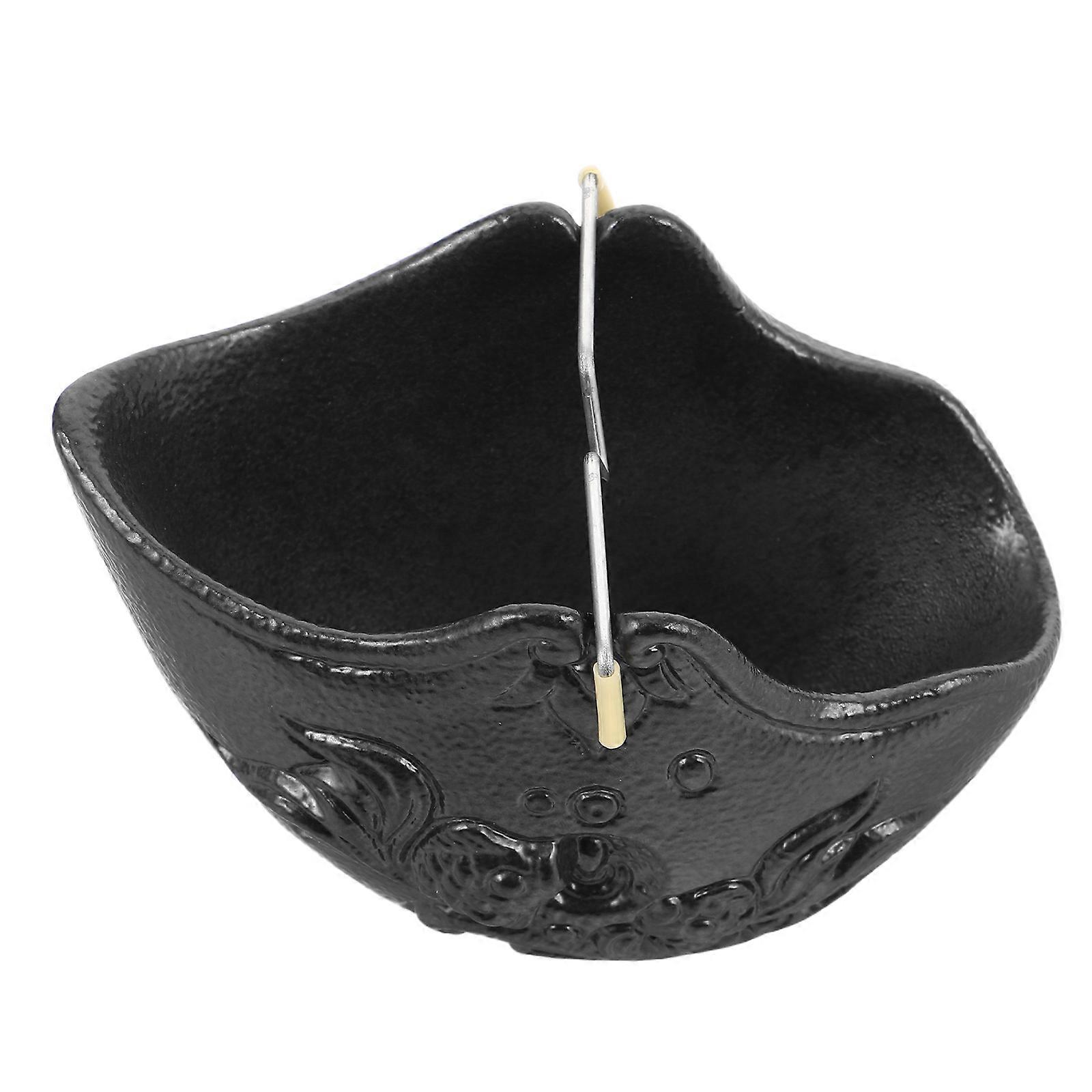 Elegant Ceramic Holder for Indoor Use 2Sets Black