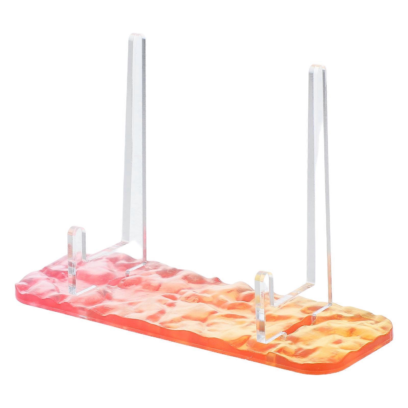 Acrylic Display Stand 2Pcs Mini Easel Holder For Cards Brooches And Small Items In Pink Color With Square Shape Suitable For Home And Office