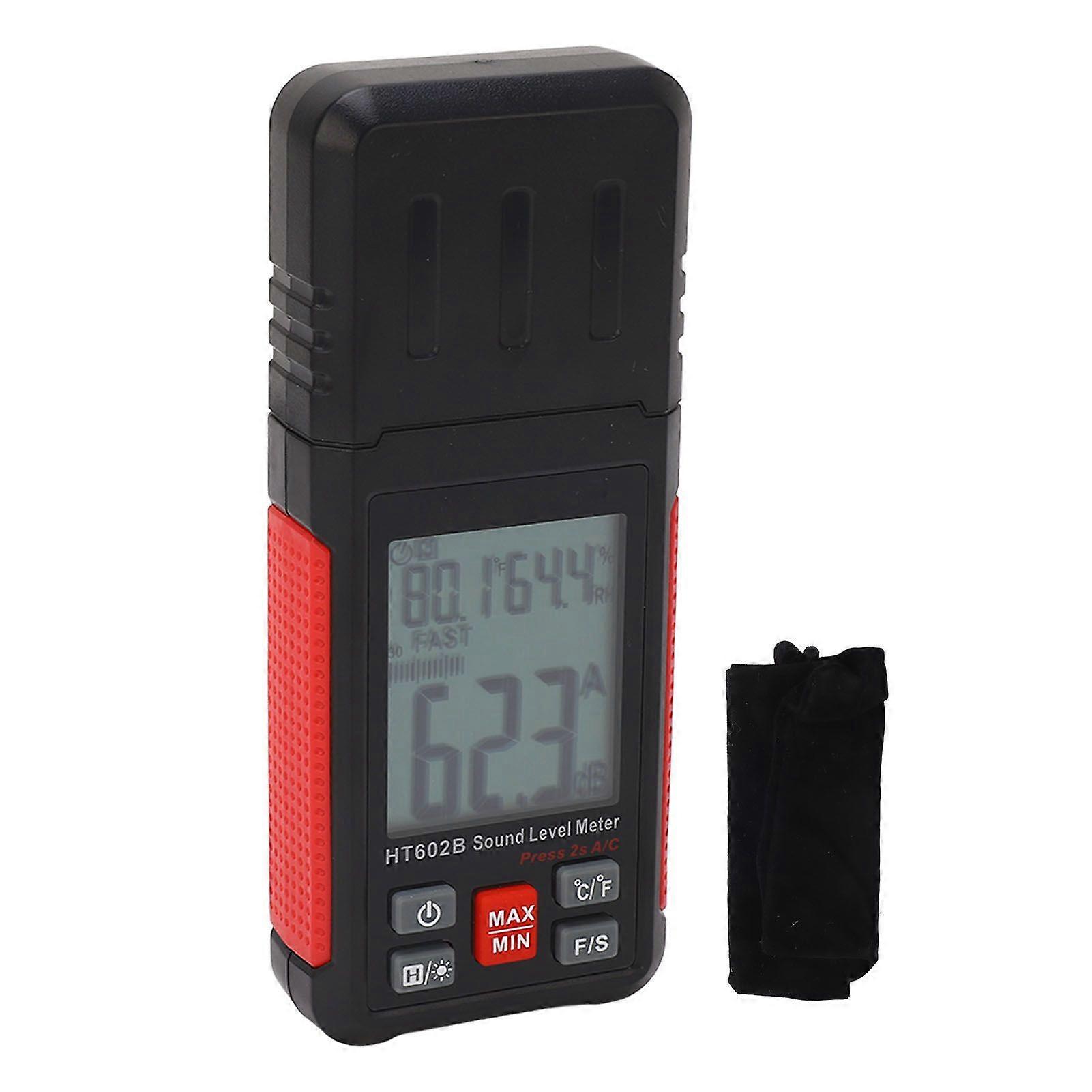 Haute qualité HT602B Compteur de bruit Testeur de décibels Détection de bruit Sonomètre Sound Me