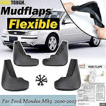 4x For Ford Mondeo Mk3 2000 ~ 2007 Molded Mud Flap Flaps Splash Guards Mudguards Mudflaps 2006 2005 2004 2003 2002 2001