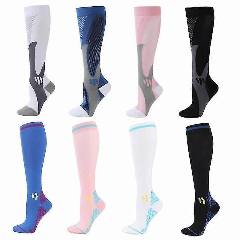 Mens Sport Compression Socks Unisex Run Nurse Socks For Edema