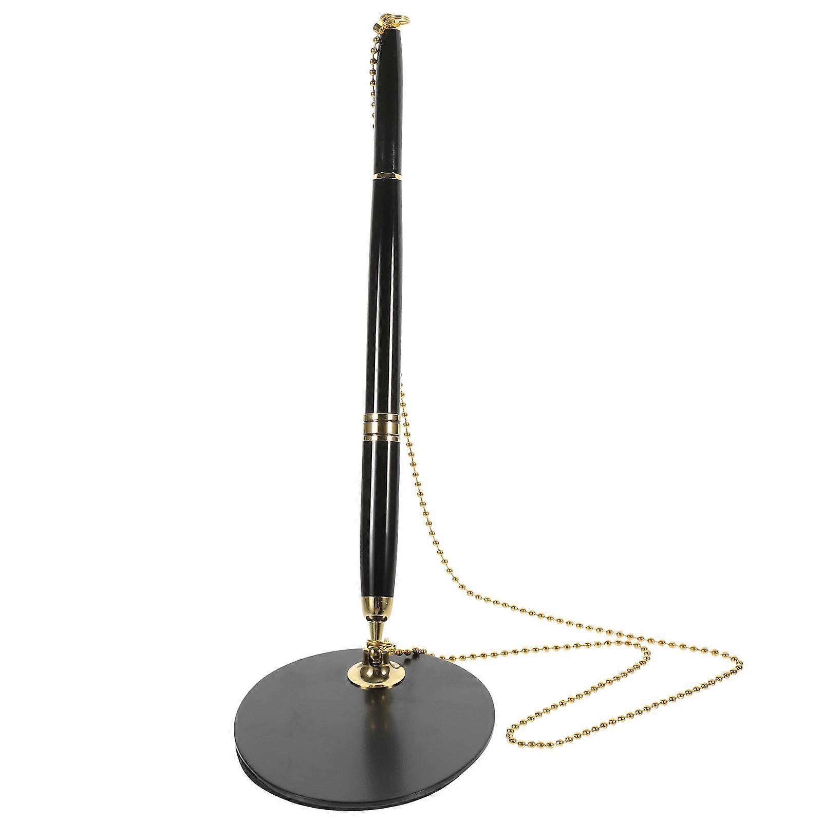 Desktop Writing Pen Multi-Function Bank Table Pen with Chain 4Pcs