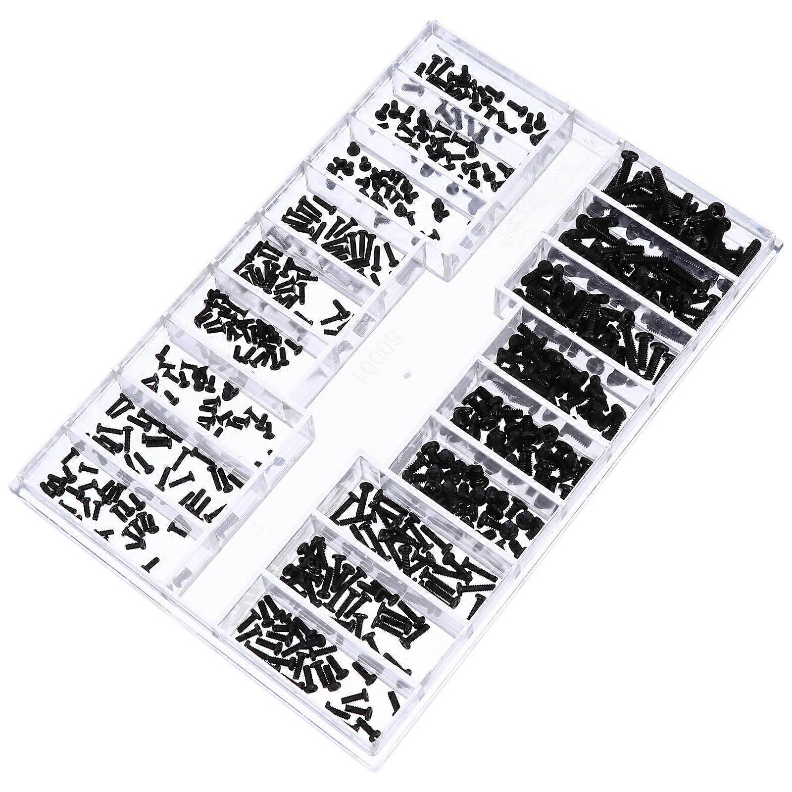 Miniature Screw Kit 1 Set For Handyman And Tech Enthusiast Black Corrosion Resistance Mechanical Tools